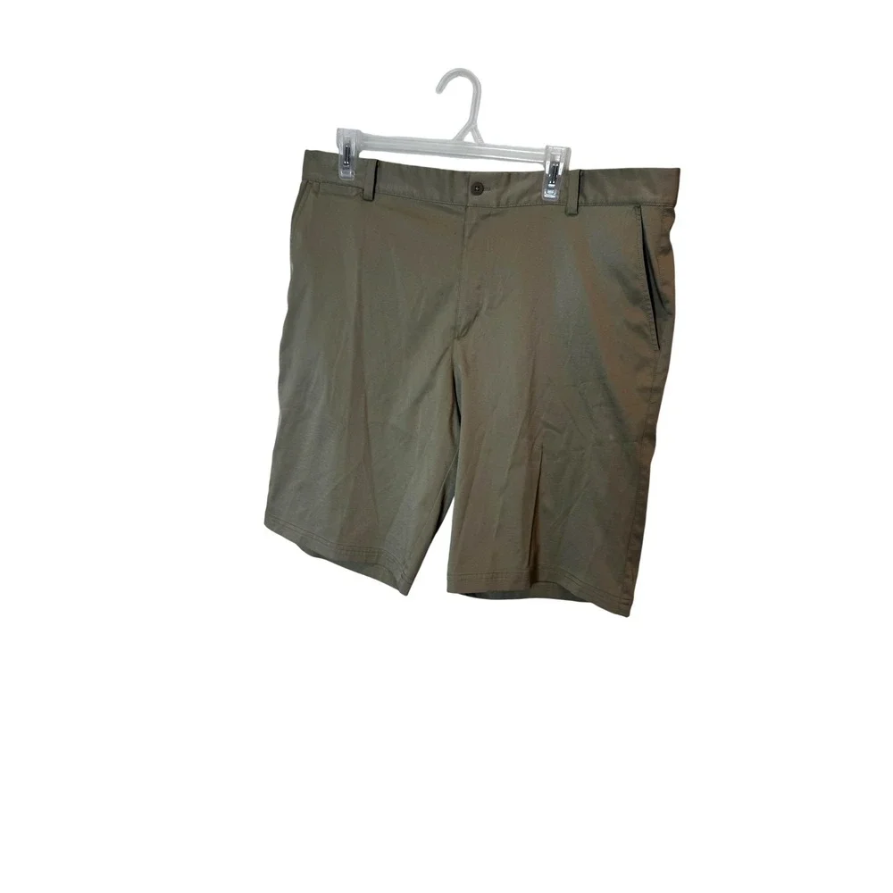 Nike Dri-Fit Golf Shorts Mens 38 Khaki Stretch Performance Chino Beige‎ Casual